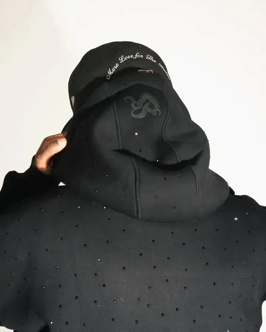 Men’s Harajuku 2-Piece Tracksuit – Y2K Hoodie & Sports Pants Set with Diamond Embroidered Pattern, Versatile Streetwear Outfit