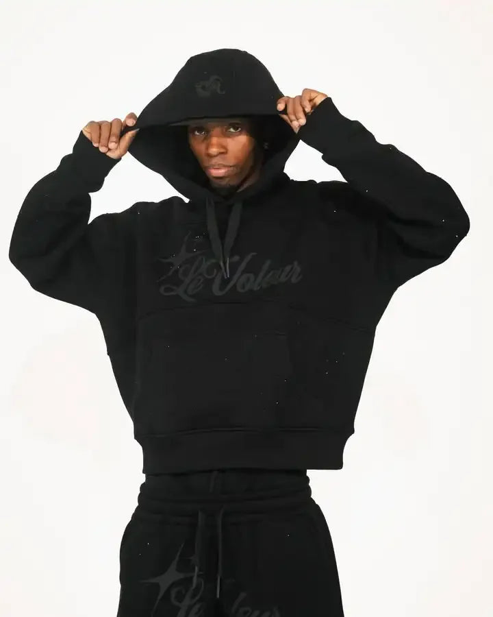 Men’s Harajuku 2-Piece Tracksuit – Y2K Hoodie & Sports Pants Set with Diamond Embroidered Pattern, Versatile Streetwear Outfit